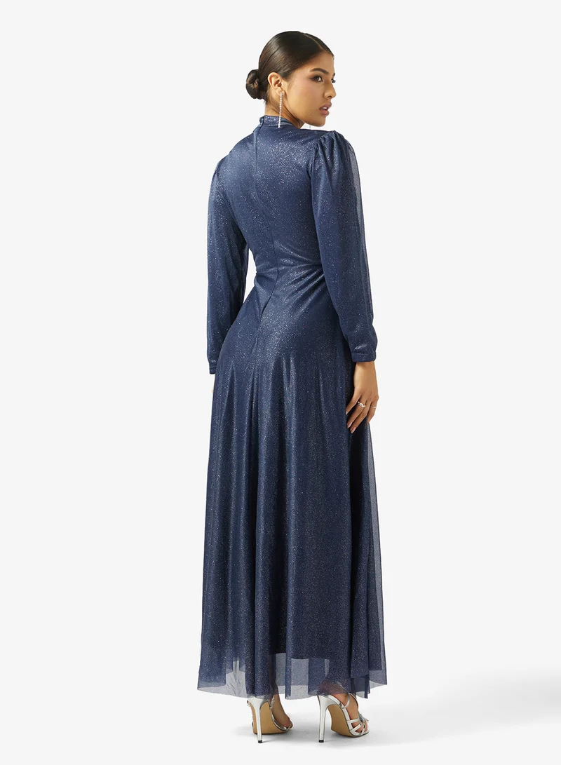 خزانة فستان لامع بقصة مخروطية